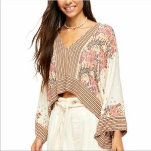 Free People Mix N Match Flowy Blouse Size L